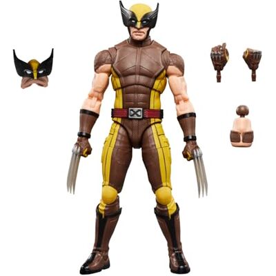 Marvel Legends Series Wolverine (brauner Anzug), Action-Figurengeschenk zum Sammeln zum Studios' Film Deadpool & Wolverine, Skala 15 cm Marvel Legends Series Wolverine (brauner Anzug), Action-Figurengeschenk zum Sammeln zum Studios' Film Deadpool & Wolverine, Skala 15 cm