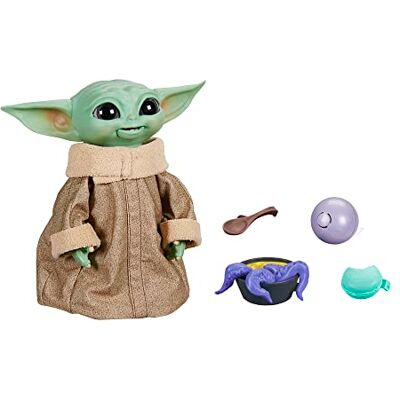Star Wars Hasbro Galactic Snackin Grogu, Elektronische Figur mit über 40 Sound und Bewegungskombinationen, interaktive Accessoires, Multi, Einheitsgröße, Große: 23,5 cm Star Wars Hasbro Galactic Snackin Grogu, Elektronische Figur mit über 40 Sound und Bewegungskombinationen, interaktive Accessoires, Multi, Einheitsgröße, Große: 23,5 cm