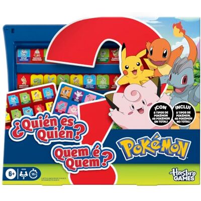 Hasbro Spiel Wer ist wer? Pokémon-Ausgabe 48 Pokémon lustige Familienbrettspiele für Kinder 2 Spieler 15 Minuten Reisespiel Alter 6+ spanische und portugiesische Version Hasbro Spiel Wer ist wer? Pokémon-Ausgabe 48 Pokémon lustige Familienbrettspiele für Kinder 2 Spieler 15 Minuten Reisespiel Alter 6+ spanische und portugiesische Version
