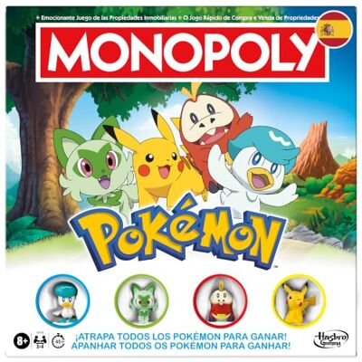 Hasbro Monopoly Brettspiel Pokémon-Edition – Portugiesische spanische Version Hasbro Monopoly Brettspiel Pokémon-Edition – Portugiesische spanische Version
