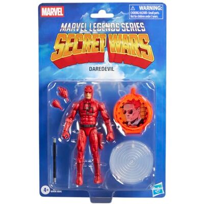 Marvel Legends Series Secret Wars Daredevil, Retro Comics Action-Figur zum Sammeln mit Lentikularschild, 15 cm Marvel Legends Series Secret Wars Daredevil, Retro Comics Action-Figur zum Sammeln mit Lentikularschild, 15 cm