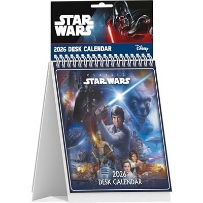 Pyramid STAR WARS (CLASSIC) 2026 – Tischaufstellkalender 16×17 cm mit 12 Motiven aus der klassischen Trilogie, Wochenkalender für Fans von Darth Vader, Luke & Leia Pyramid STAR WARS (CLASSIC) 2026 – Tischaufstellkalender 16×17 cm mit 12 Motiven aus der klassischen Trilogie, Wochenkalender für Fans von Darth Vader, Luke & Leia