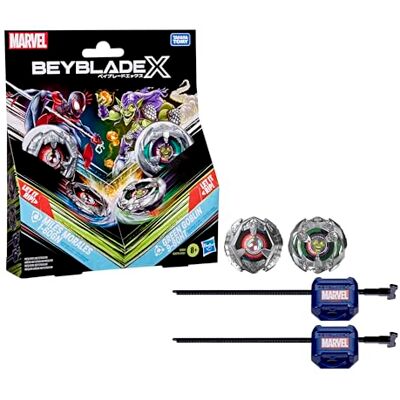 Hasbro Beyblade X und Marvel Collab Miles Morales 1-60GN vs. Green Goblin 9-80HT Hasbro Beyblade X und Marvel Collab Miles Morales 1-60GN vs. Green Goblin 9-80HT