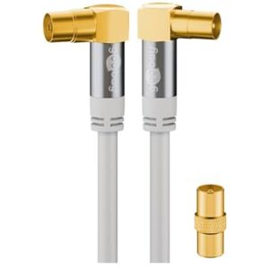 goobay 70417 TV-Antennenkabel, gewinkelt, Koax-Buchse 90° > Koax-Stecker 90°,135 dB, 4-fach geschirmt, vergoldet, weiß (2,0m) goobay 70417 TV-Antennenkabel, gewinkelt, Koax-Buchse 90° > Koax-Stecker 90°,135 dB, 4-fach geschirmt, vergoldet, weiß (2,0m)
