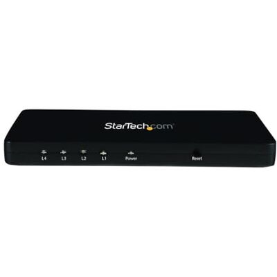 StarTech Video Splitter (4K, HDMI, 4-Port) Ultra HD 4K 30Hz Verteiler, 7.1 Surround Sound Audio, EDID-Emulation, HDMI/DVI kompatibel, bis 5m StarTech Video Splitter (4K, HDMI, 4-Port) Ultra HD 4K 30Hz Verteiler, 7.1 Surround Sound Audio, EDID-Emulation, HDMI/DVI kompatibel, bis 5m