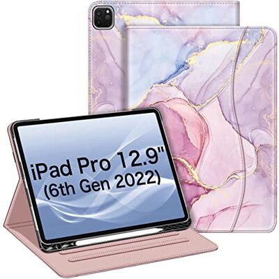 FINTIE Folio-Hülle für iPad Pro 32,8 cm (12,9 Zoll), 6. Gen. 2022, iPad Pro (12,9 Zoll) 2021, 5. Gen. 2020, 4. Gen. 2018, 3. Gen., Multi-Winkel, Smart-Ständer, Stifthalter/Tasche, träumender Mamor FINTIE Folio-Hülle für iPad Pro 32,8 cm (12,9 Zoll), 6. Gen. 2022, iPad Pro (12,9 Zoll) 2021, 5. Gen. 2020, 4. Gen. 2018, 3. Gen., Multi-Winkel, Smart-Ständer, Stifthalter/Tasche, träumender Mamor
