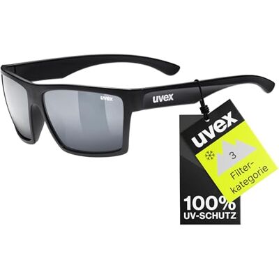 Uvex LGL 29 Sonnenbrille, black matt/silver, one size Uvex LGL 29 Sonnenbrille, black matt/silver, one size