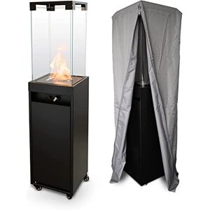 Planika Faro – Terrassenheizer Gas schwarzer, 8kW tragbarer und freistehender, Propan Heizpilz für Ihren Garten und Terrasse (Faro + Abdeckung), 36 x 36 x 150 cm Planika Faro – Terrassenheizer Gas schwarzer, 8kW tragbarer und freistehender, Propan Heizpilz für Ihren Garten und Terrasse (Faro + Abdeckung), 36 x 36 x 150 cm