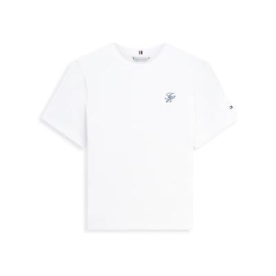 Tommy Hilfiger Women's Th Script Reg C-Nk Ss Tee Ww0Ww47809, White, XS Tommy Hilfiger Women's Th Script Reg C-Nk Ss Tee Ww0Ww47809, White, XS