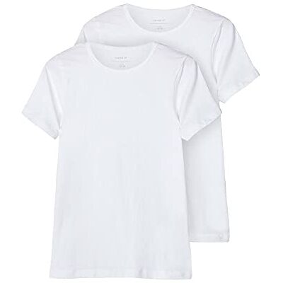 NAME IT Jungen Nkm t-shirt Slim 2p Noos T Shirt, Bright White, 122-128 EU NAME IT Jungen Nkm t-shirt Slim 2p Noos T Shirt, Bright White, 122-128 EU