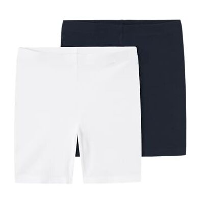 NAME IT Mädchen Nkfvivian 2p Solid Short Legging Noos, Dark Sapphire/Pack:Pack with Bright White, 98-104 NAME IT Mädchen Nkfvivian 2p Solid Short Legging Noos, Dark Sapphire/Pack:Pack with Bright White, 98-104