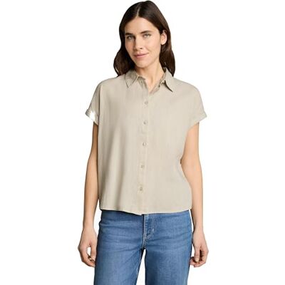 TOM TAILOR Damen 1049799 Bluse, 29517-Sand Stone Beige, 38 cm TOM TAILOR Damen 1049799 Bluse, 29517-Sand Stone Beige, 38 cm