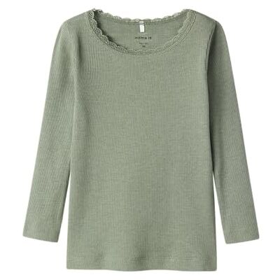 NAME IT Mädchen Nmfkab Top Noos Langarmshirt, Lily Pad/Detail:Melange, 86 EU NAME IT Mädchen Nmfkab Top Noos Langarmshirt, Lily Pad/Detail:Melange, 86 EU
