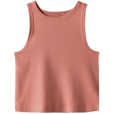 NAME IT Mädchen Nkfnakal Sl Short Top Noos, Fusion Coral, 122/128 cm NAME IT Mädchen Nkfnakal Sl Short Top Noos, Fusion Coral, 122/128 cm