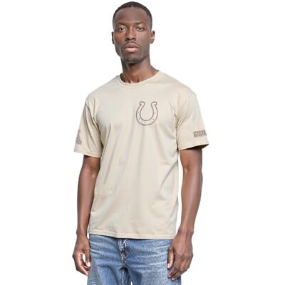 Pro Standard Mens NFL Indianapolis Colts Neutral Short Sleeve Tee Taupe M Pro Standard Mens NFL Indianapolis Colts Neutral Short Sleeve Tee Taupe M