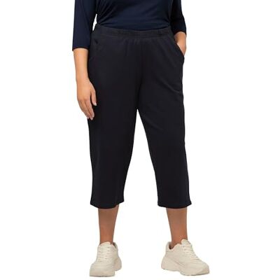 Ulla Popken Damen 7/8 Hose, Blau (Blau 71), 54/56 Ulla Popken Damen 7/8 Hose, Blau (Blau 71), 54/56