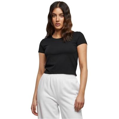 Urban Classics Damen Ladies Stretch Jersey Cropped Tee T-Shirt,, per pack Schwarz (black 00007), Small (Herstellergröße: S) Urban Classics Damen Ladies Stretch Jersey Cropped Tee T-Shirt,, per pack Schwarz (black 00007), Small (Herstellergröße: S)