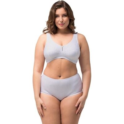 Ulla Popken Damen große Größen Übergrößen Plus Size Entlastungs-BH, Strassanhänger, ohne Bügel schneeweiß 120C 658495200-120C Ulla Popken Damen große Größen Übergrößen Plus Size Entlastungs-BH, Strassanhänger, ohne Bügel schneeweiß 120C 658495200-120C