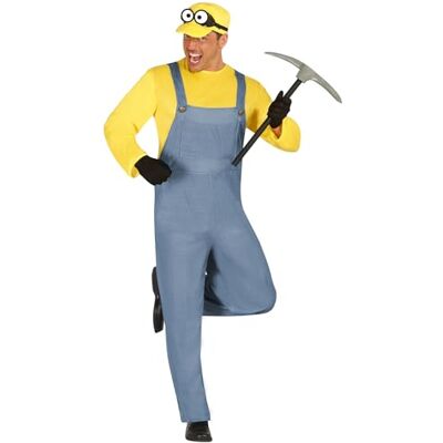 FIESTAS GUIRCA Ayudante Amarillo Kostüm für Erwachsene (46-48/S) T-Shirt, Mütze und Overall Videospiel-, Arbeiter- und Klempner Kostüme für Halloween, Karneval und Partys Herren Blau FIESTAS GUIRCA Ayudante Amarillo Kostüm für Erwachsene (46-48/S) T-Shirt, Mütze und Overall Videospiel-, Arbeiter- und Klempner Kostüme für Halloween, Karneval und Partys Herren Blau