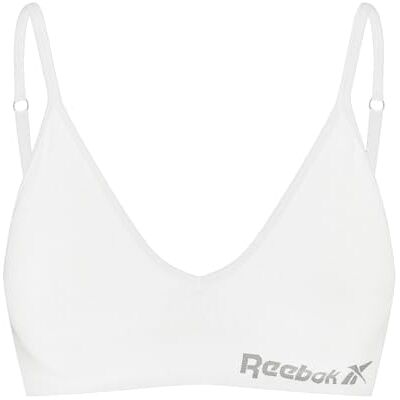 Reebok Justine Sport BH Damen Crop Top Bustier Damen Sport Top Damen aus Stretch-Baumwolle mit herausnehmbarem Pad – Weiß Mittel Reebok Justine Sport BH Damen Crop Top Bustier Damen Sport Top Damen aus Stretch-Baumwolle mit herausnehmbarem Pad – Weiß Mittel