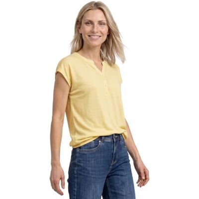 Street One Dropped Shoulder Shirt mit Split Neck Soft Yellow 42 Street One Dropped Shoulder Shirt mit Split Neck Soft Yellow 42