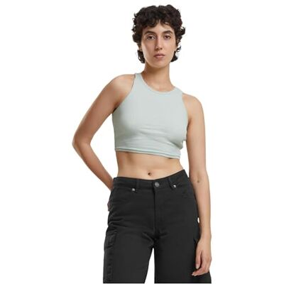 Urban Classics Damen Top Cropped Rib Top, Geripptes Top für Frauen, kurz geschnitten, Slim Fit, erhältlich in vielen Farbvarianten, Größen XS-5XL Urban Classics Damen Top Cropped Rib Top, Geripptes Top für Frauen, kurz geschnitten, Slim Fit, erhältlich in vielen Farbvarianten, Größen XS-5XL