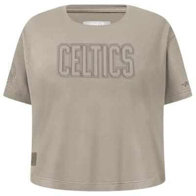 Pro Standard Big Girls NBA Neutral Cotton Short Sleeve Boxy Tee Pro Standard Big Girls NBA Neutral Cotton Short Sleeve Boxy Tee