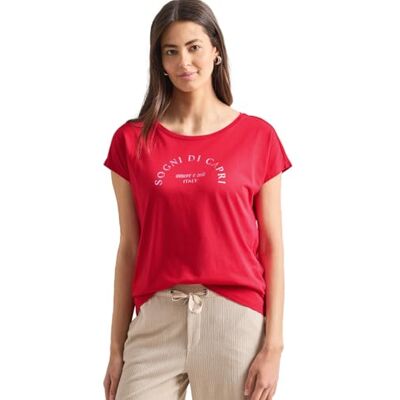 Street One Dropped Shoulder Shirt mit Rundhals Salsa red 40 Street One Dropped Shoulder Shirt mit Rundhals Salsa red 40