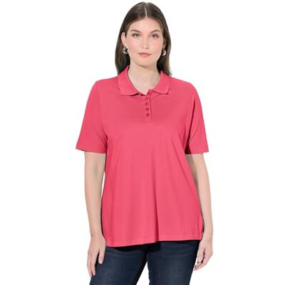 Ulla Popken Damen Poloshirt helles Fuchsia 54+ Ulla Popken Damen Poloshirt helles Fuchsia 54+