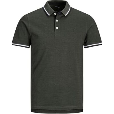 JACK & JONES JACK&JONES PLUS Men's JJEPAULOS SS NOOS PS Polo Shirt, Forest Night/Detail:Play 1, 7XL, 12143859, 7XL Große Größen JACK & JONES JACK&JONES PLUS Men's JJEPAULOS SS NOOS PS Polo Shirt, Forest Night/Detail:Play 1, 7XL, 12143859, 7XL Große Größen