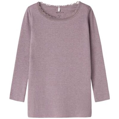 NAME IT Mädchen Nmfkab Ls Top Noos T Shirt 13198042,Elderberry,104 NAME IT Mädchen Nmfkab Ls Top Noos T Shirt 13198042,Elderberry,104