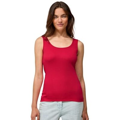 Cecil Basic Top mit Rundhals aus Baumwolle Glazed Apple red S Cecil Basic Top mit Rundhals aus Baumwolle Glazed Apple red S