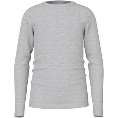 NAME IT Mädchen Nkfnakal Short Top Noos Langarmshirt, Grey Melange, 122-128 EU NAME IT Mädchen Nkfnakal Short Top Noos Langarmshirt, Grey Melange, 122-128 EU
