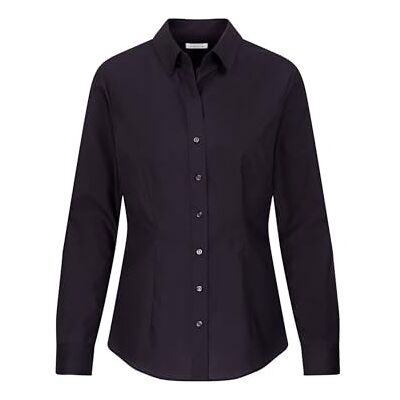 Seidensticker Damen Bluse Hemdbluse Kelchkragenbluse Klassisch Elegant Bügelleicht Slim Fit Kurzarm Uni 100% Baumwolle Seidensticker Damen Bluse Hemdbluse Kelchkragenbluse Klassisch Elegant Bügelleicht Slim Fit Kurzarm Uni 100% Baumwolle