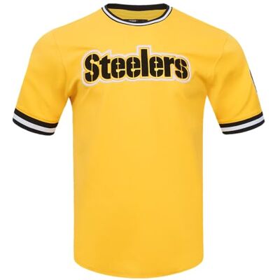 Pro Standard Herren Mens NFL Classic Chenille Cotton Double Knit Short Sleeve Tee T‑Shirt Pro Standard Herren Mens NFL Classic Chenille Cotton Double Knit Short Sleeve Tee T‑Shirt