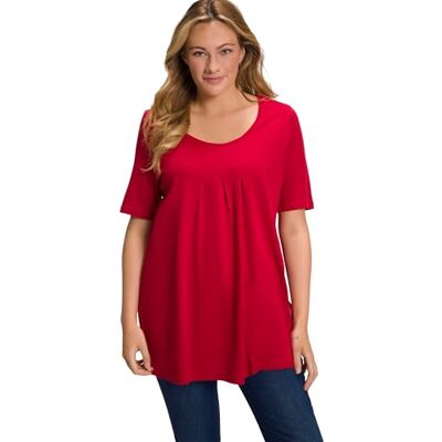 Ulla Popken Damen Shirt mohn 58+ Ulla Popken Damen Shirt mohn 58+