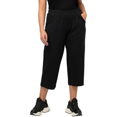 Ulla Popken Damen große Größen 7/8 Hose, Schwarz (Schwarz 10), 641038, 54-56 Ulla Popken Damen große Größen 7/8 Hose, Schwarz (Schwarz 10), 641038, 54-56