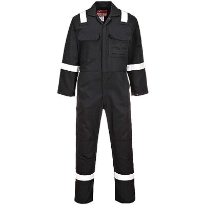 Portwest BIZ5 Herren Flammenresistenter Reflektierender Overall Bizweld Iona FR Schwarz, XXXL Portwest BIZ5 Herren Flammenresistenter Reflektierender Overall Bizweld Iona FR Schwarz, XXXL