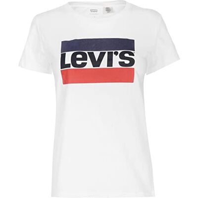Levi's Damen The Perfect Tee T-Shirt,Sportswear Logo White,M Levi's Damen The Perfect Tee T-Shirt,Sportswear Logo White,M