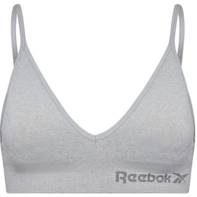 Reebok Justine Sport BH Damen Crop Top Bustier Damen Sport Top Damen aus Stretch-Baumwolle mit herausnehmbarem Pad – Grau Klein Reebok Justine Sport BH Damen Crop Top Bustier Damen Sport Top Damen aus Stretch-Baumwolle mit herausnehmbarem Pad – Grau Klein