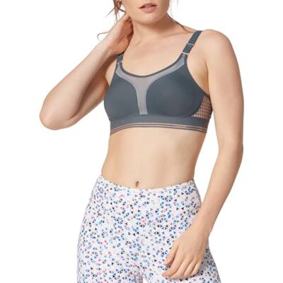 Triumph Damen Sport-BH Triaction Extreme Lite N EX, ohne Bügel, Gepolstert, 70B, Grey Triumph Damen Sport-BH Triaction Extreme Lite N EX, ohne Bügel, Gepolstert, 70B, Grey