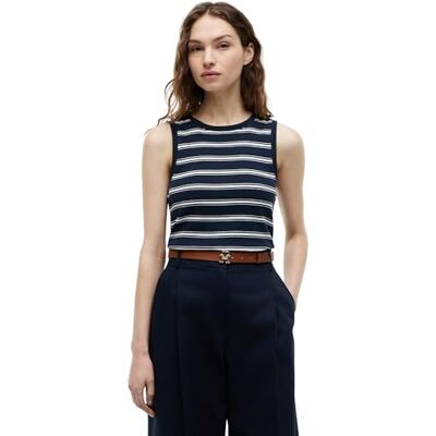 Tommy Hilfiger Damen Tank Top Multistripe Slim Fit, Blau (Multi STP Dark Night Navy/Ecru), XS Tommy Hilfiger Damen Tank Top Multistripe Slim Fit, Blau (Multi STP Dark Night Navy/Ecru), XS