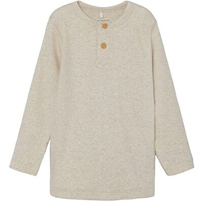 NAME IT Jungen Nmmkab Ls Top Noos Langarm Shirt, Peyote Melange, 122-128 NAME IT Jungen Nmmkab Ls Top Noos Langarm Shirt, Peyote Melange, 122-128