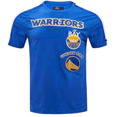 Pro Standard Mens NBA Golden State Warriors Retro Classics Taping Tee Royal Blue 3XL Pro Standard Mens NBA Golden State Warriors Retro Classics Taping Tee Royal Blue 3XL