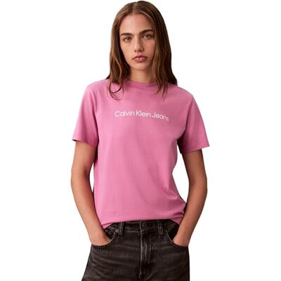 Calvin Women's A- INST. Logo Classic Tee SS LV047C912G Graphic Tees, Pink (Raspberry Cream), XS, Rosa (Himbeercreme), XS Calvin Women's A- INST. Logo Classic Tee SS LV047C912G Graphic Tees, Pink (Raspberry Cream), XS, Rosa (Himbeercreme), XS