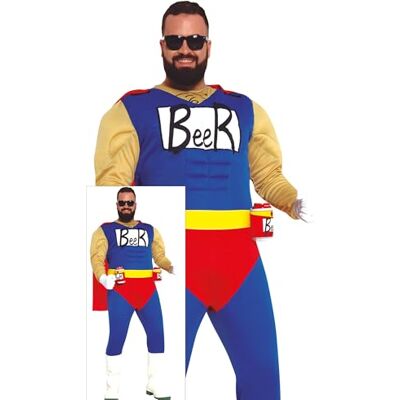 FIESTAS GUIRCA Beerman Kostüm für Erwachsene (56-58/XXL) Umhang, Gürtel, Overall und Dosenhalter Superhelden und Bösewicht Kostüme für Junggesellenabschied, Bier- und Trinkpartys Herren FIESTAS GUIRCA Beerman Kostüm für Erwachsene (56-58/XXL) Umhang, Gürtel, Overall und Dosenhalter Superhelden und Bösewicht Kostüme für Junggesellenabschied, Bier- und Trinkpartys Herren