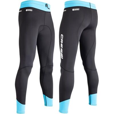 CRESSI Guardian Lady Neoprene Pants Black/Aquamarine 2mm L/4-Hose aus Neopren 2mm, zum Schwimmen, Schnorcheln, Stand Up Paddling, Surfen, Kajakfahren und Wassersport, Schwarz/Aquamarin, L/4, Frauen CRESSI Guardian Lady Neoprene Pants Black/Aquamarine 2mm L/4-Hose aus Neopren 2mm, zum Schwimmen, Schnorcheln, Stand Up Paddling, Surfen, Kajakfahren und Wassersport, Schwarz/Aquamarin, L/4, Frauen