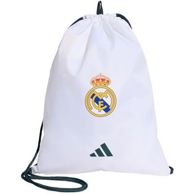 adidas Unisex Real Madrid Shoe Bag, white/aurora ivy/wild pink, One Size adidas Unisex Real Madrid Shoe Bag, white/aurora ivy/wild pink, One Size
