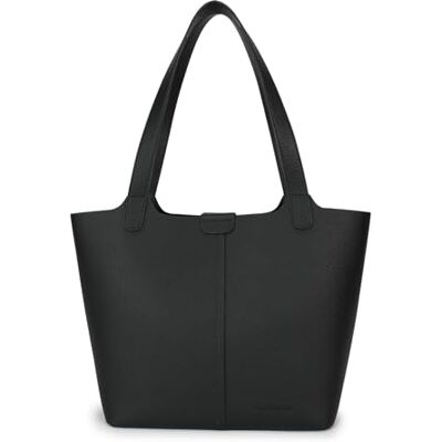 Carlheim Women's Totebags ELLA PREMIUM Genuine Leather, Black Carlheim Women's Totebags ELLA PREMIUM Genuine Leather, Black