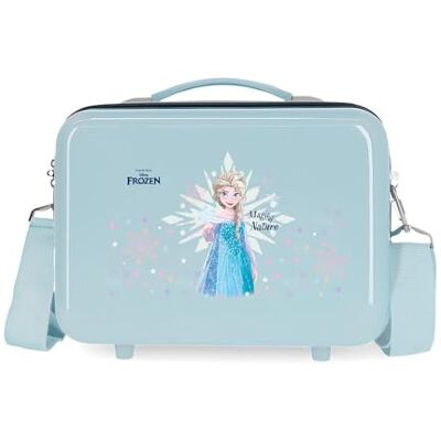 Disney Joumma Bags Frozen Magic Ice Kinderkoffer, aus ABS, einem robusten und leichten Material, Vier multidirektionale Doppelrollen, seitlicher Kombinationsverschluss für sicheres Reisen, blau, Disney Joumma Bags Frozen Magic Ice Kinderkoffer, aus ABS, einem robusten und leichten Material, Vier multidirektionale Doppelrollen, seitlicher Kombinationsverschluss für sicheres Reisen, blau,